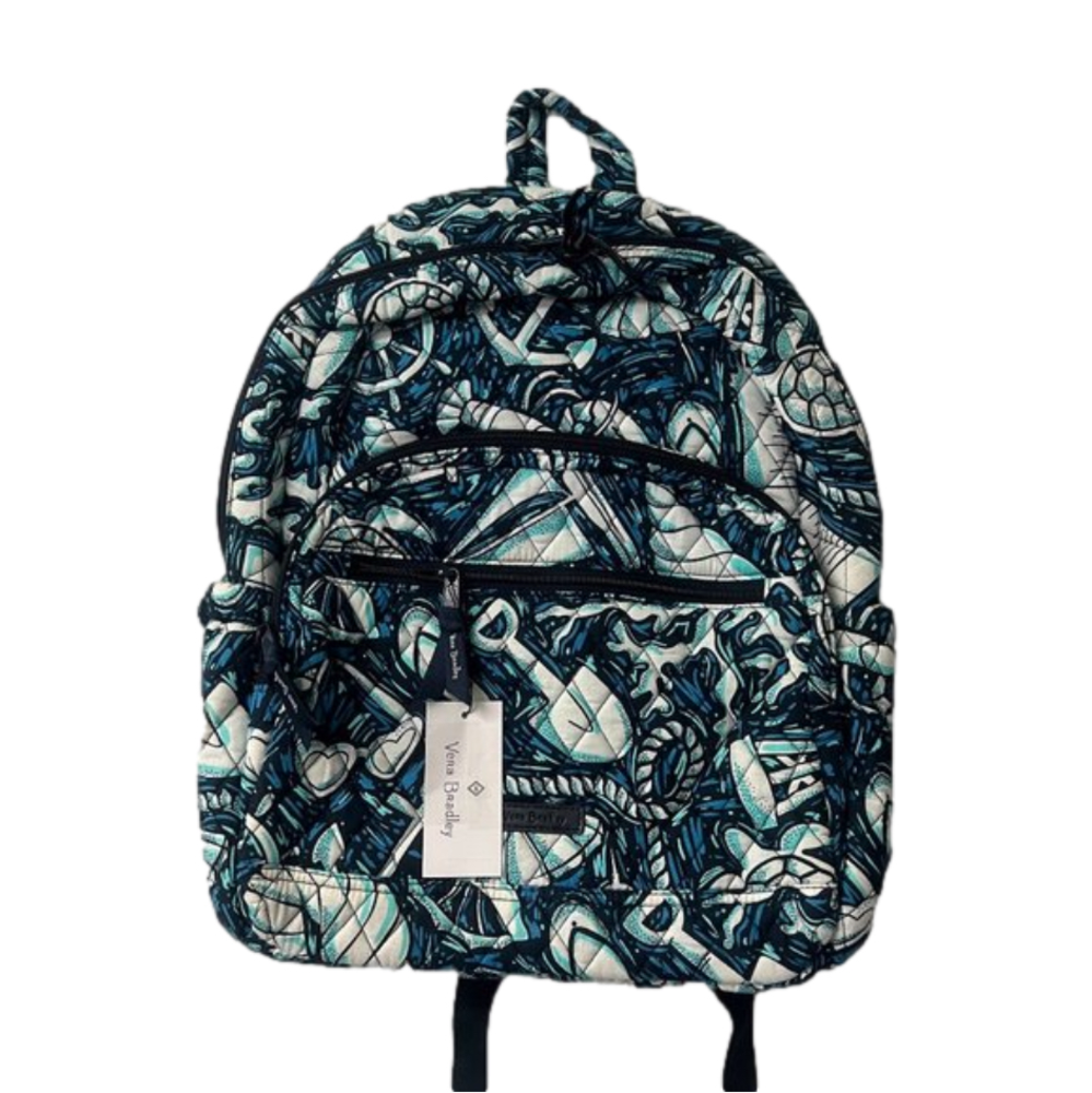 VERA BRADLEY Essential Large Backpack - Shore Enough - Turtle - Nautical - NWT